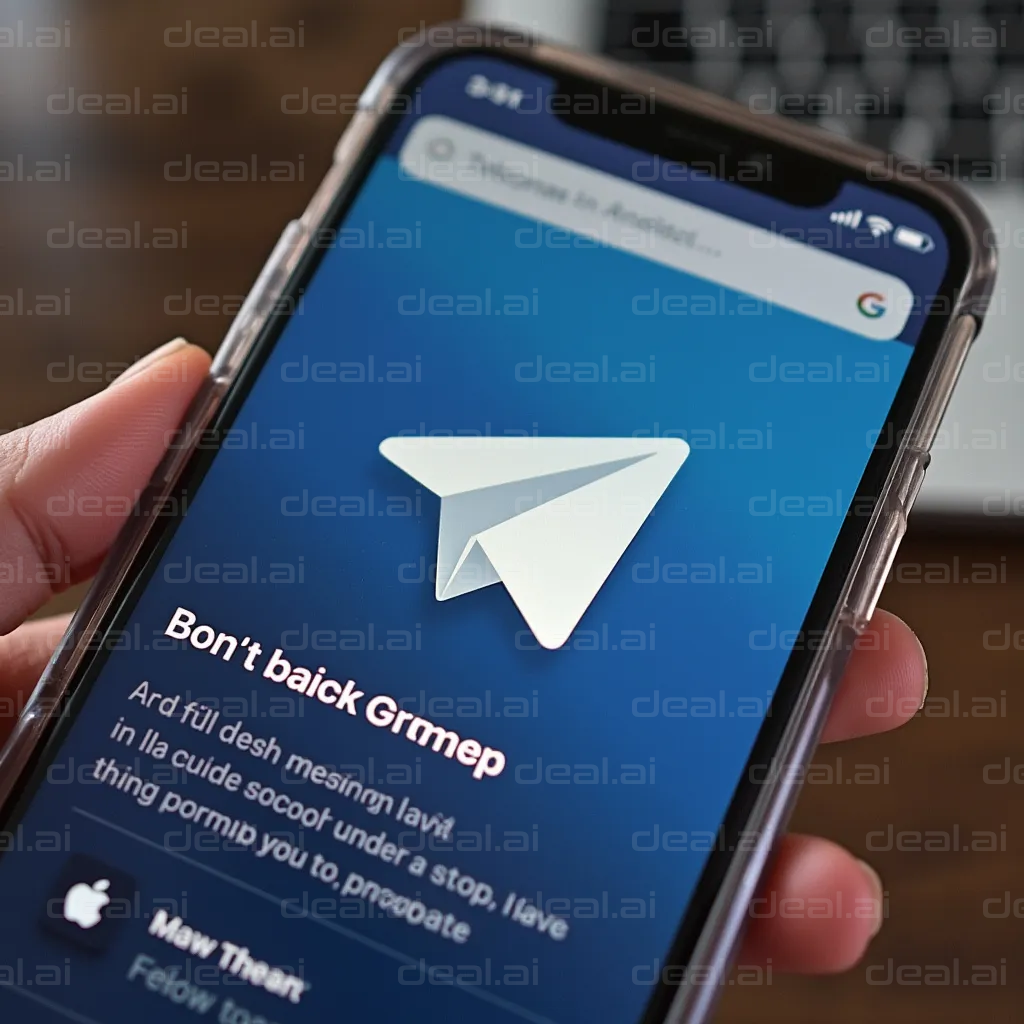 Telegram App Glitch Display deal.ai Art Marketplace