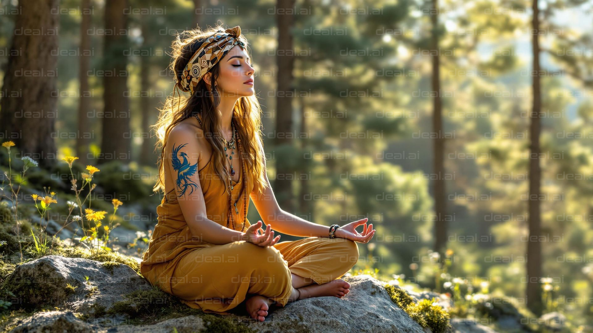 "Serene Forest Meditation Moment"