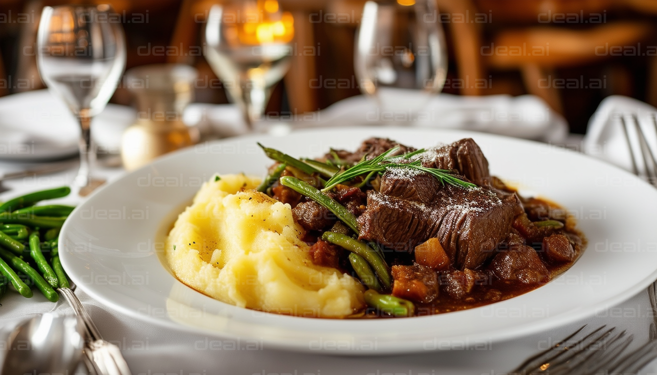 Gourmet Beef Stew with Mashed Potatoes