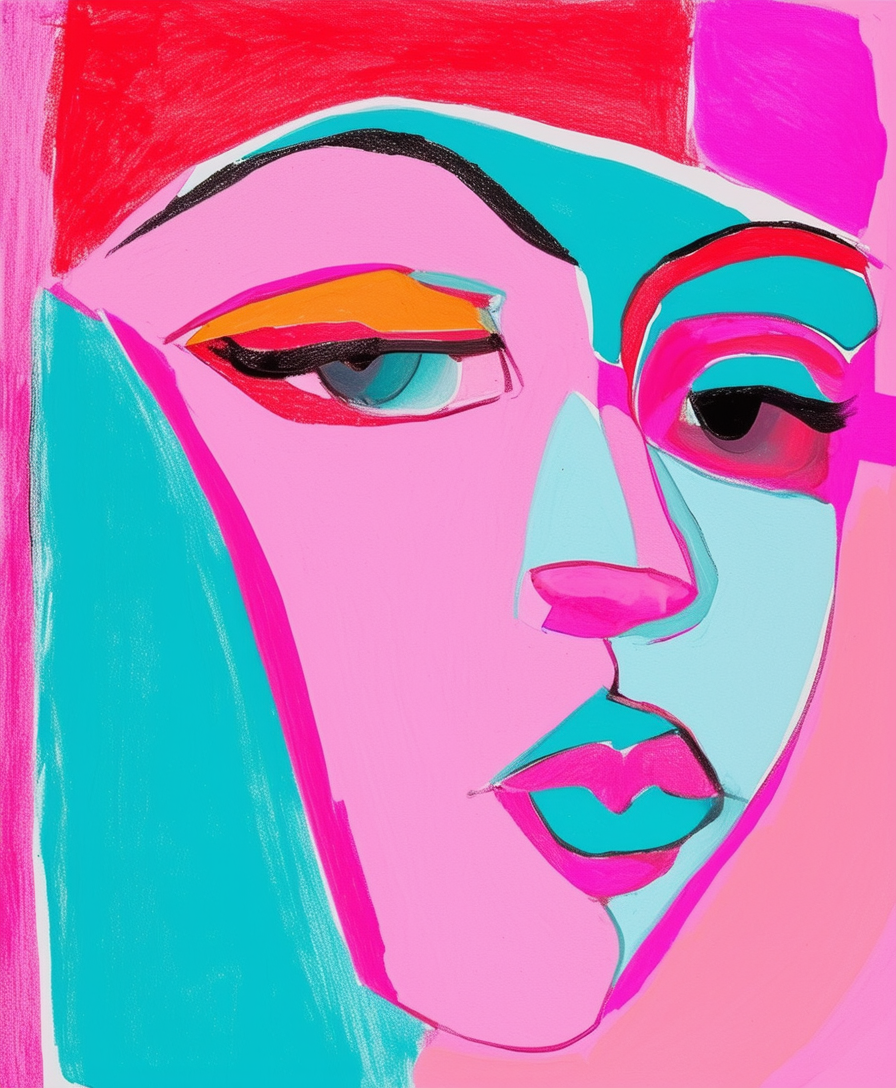 "Vivid Abstract Portrait"