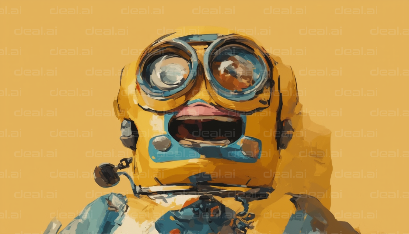 "Happy Yellow Cartoon Character"