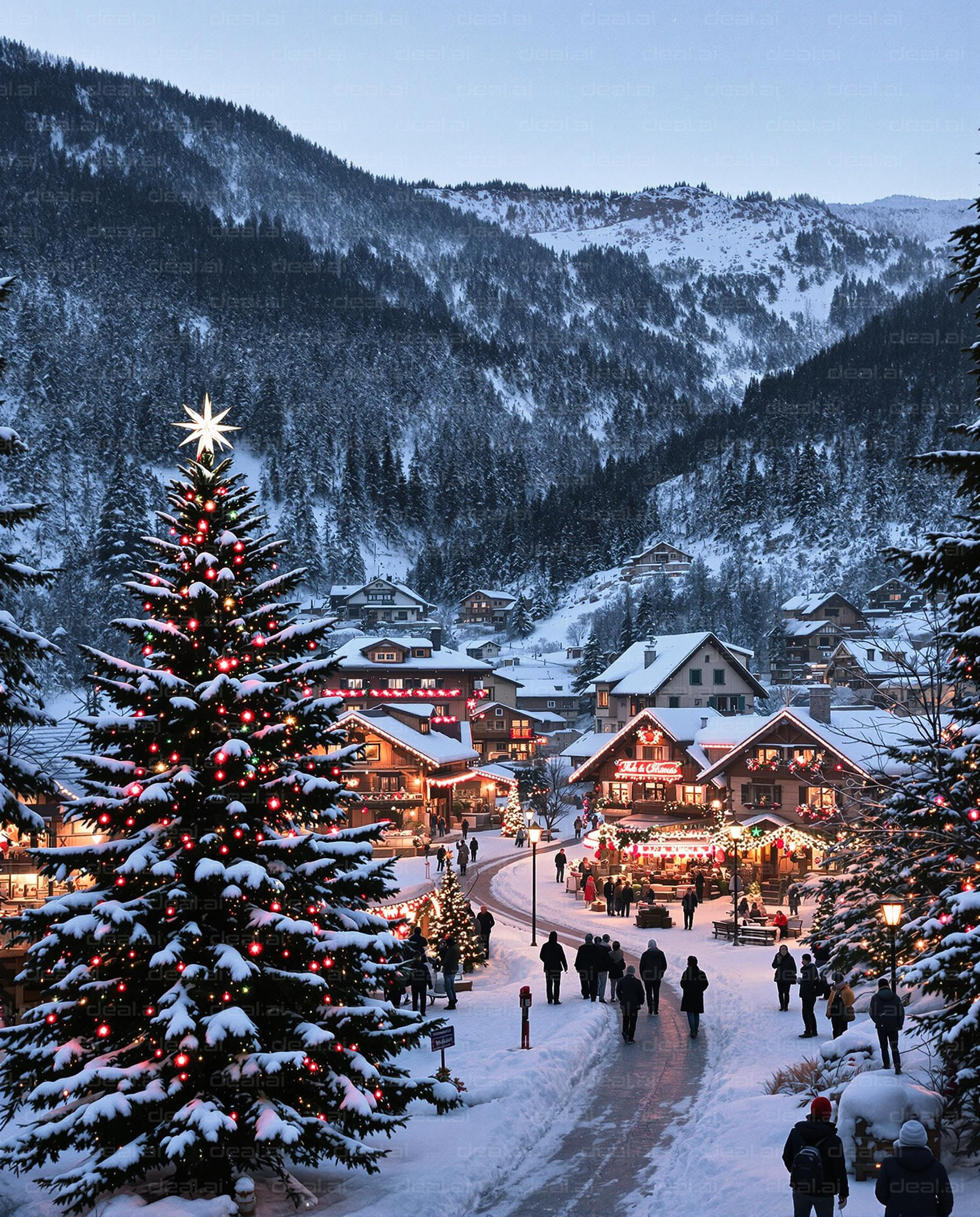 Festive Winter Wonderland Village