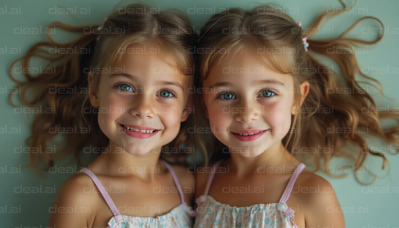 Smiling Twin Sisters