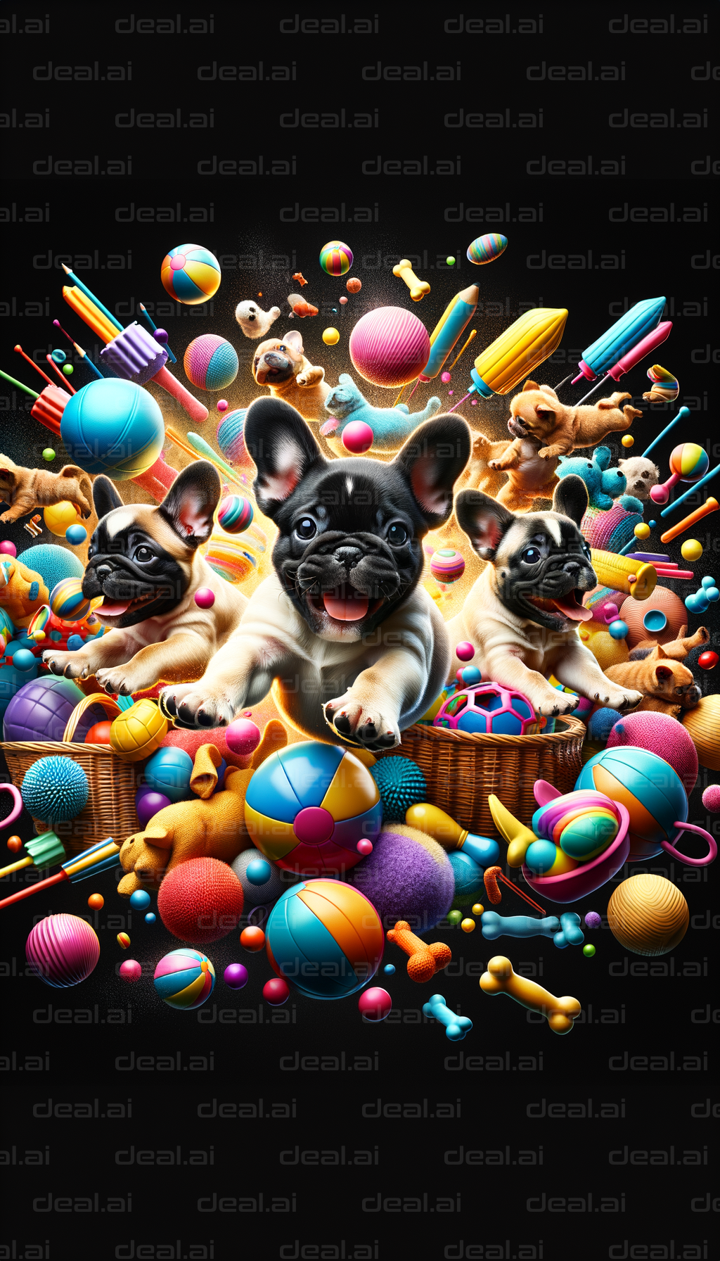 Puppy Playtime with Colorful Toys