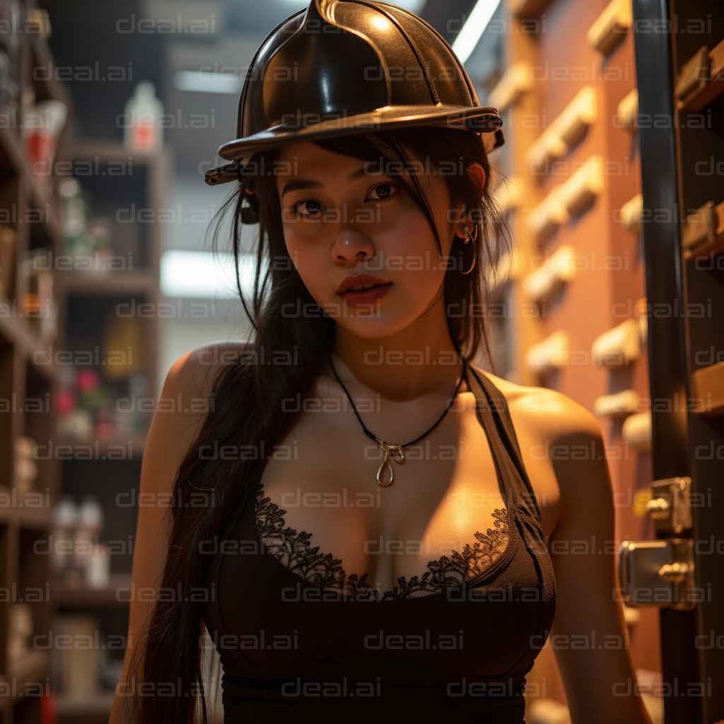 "Stylish Hard Hat Portrait"