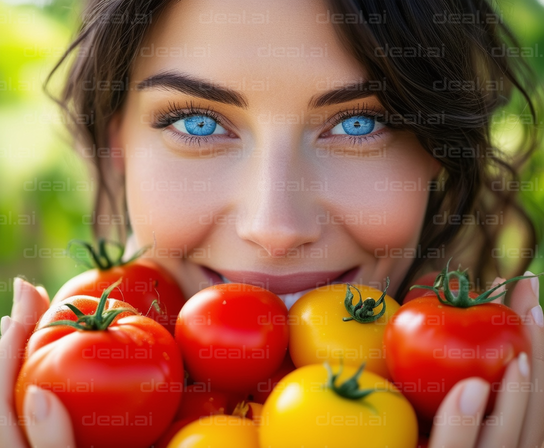 "Fresh Harvest of Colorful Tomatoes"