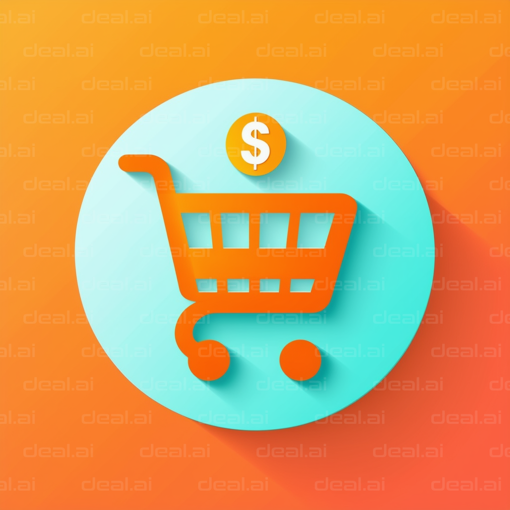 "Online Shopping Icon with Dollar Symbol"