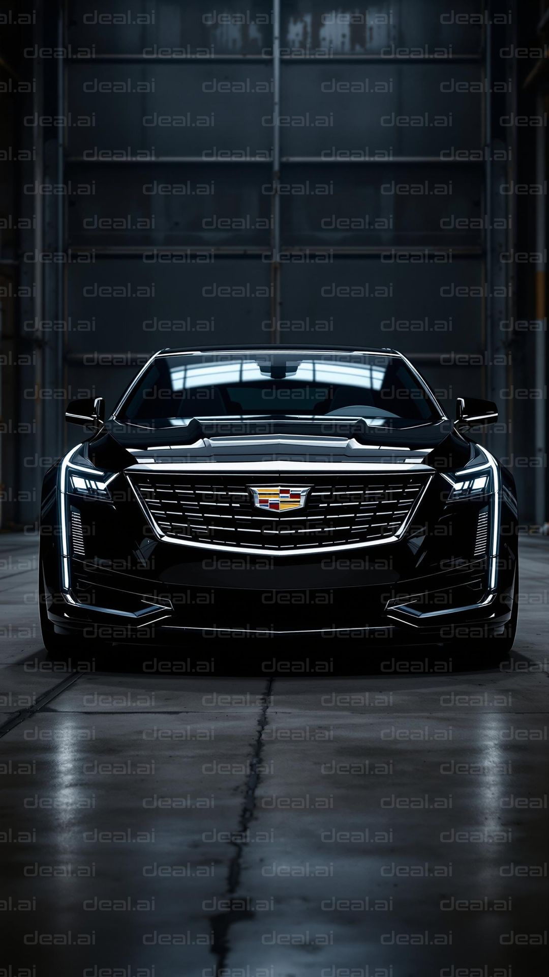 Sleek Cadillac in Shadowed Garage