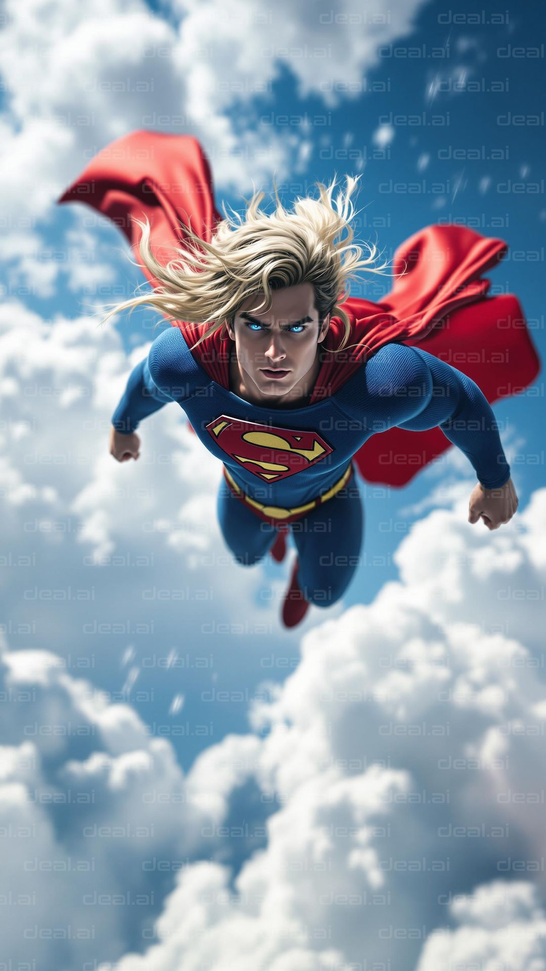 Superhero Soars Through the Sky