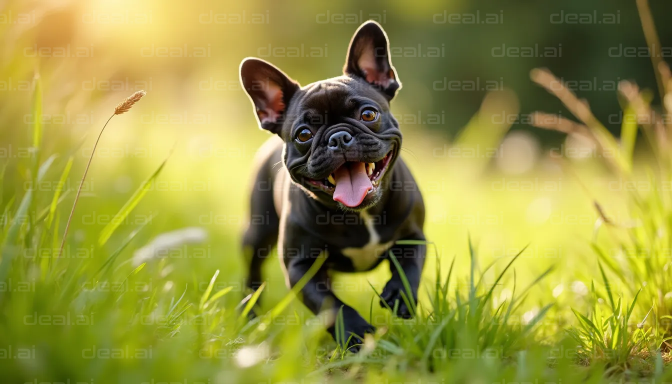 Happy French Bulldog in the Sunlight