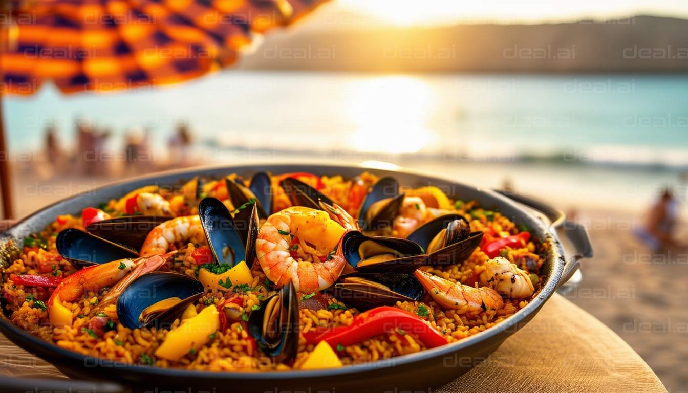 Beachside Seafood Paella Delight