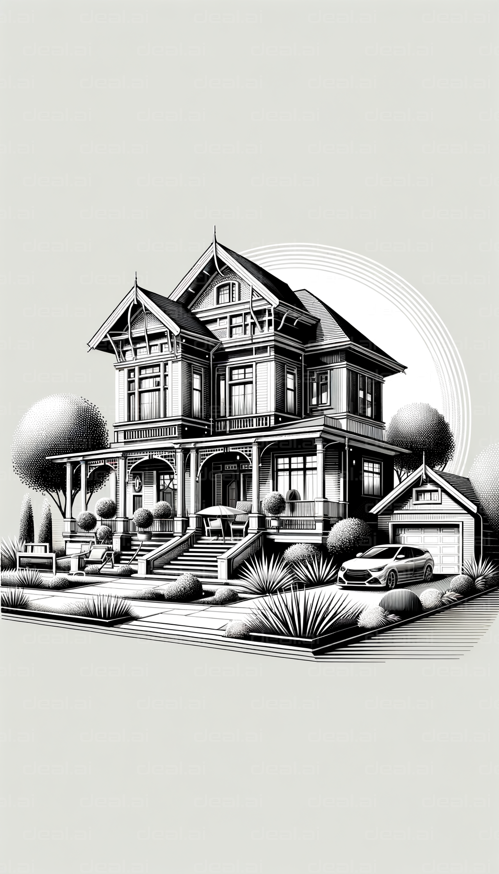 Victorian Dream Home Illustration