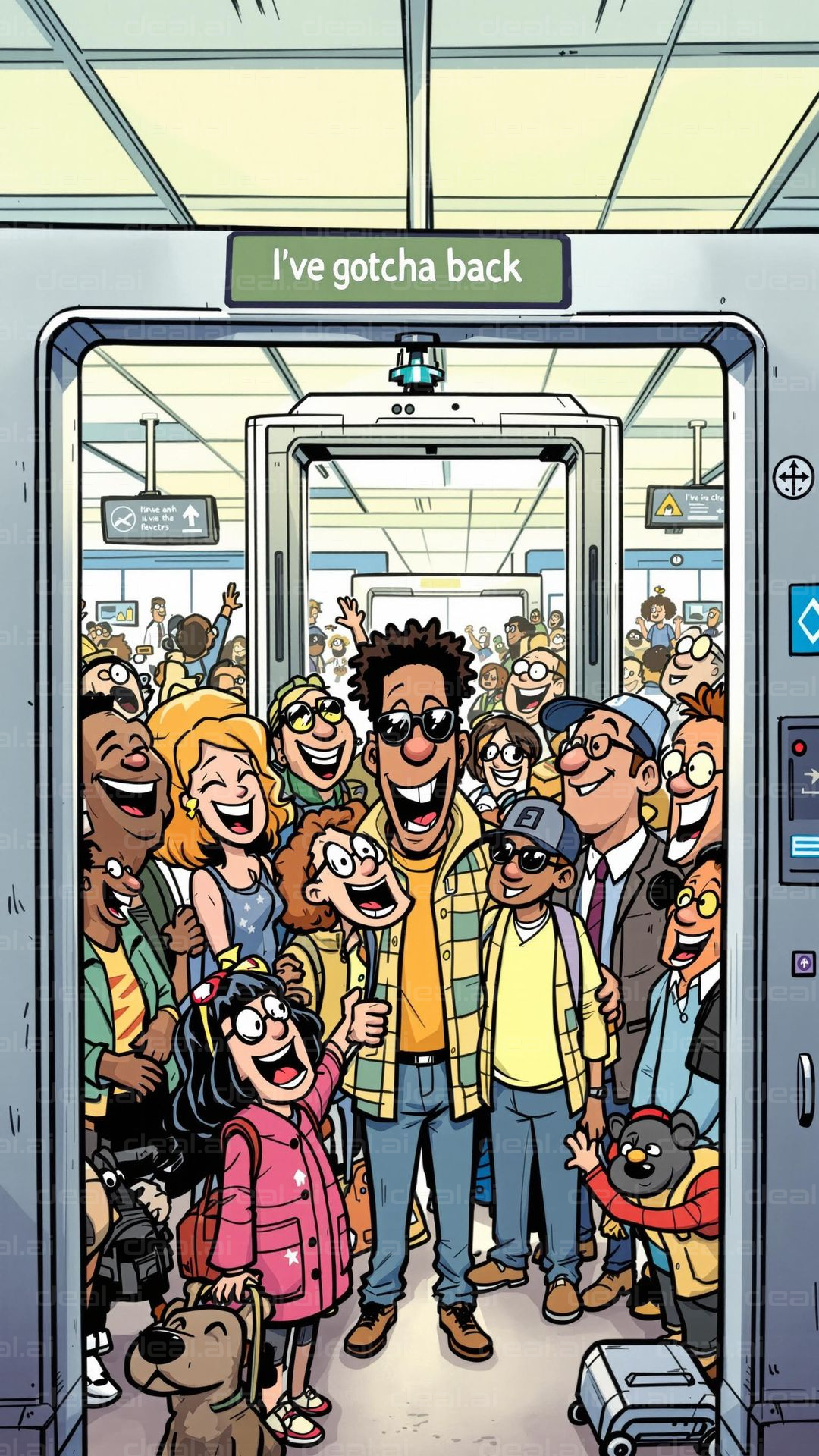 "Laughter in the Airport Gate"