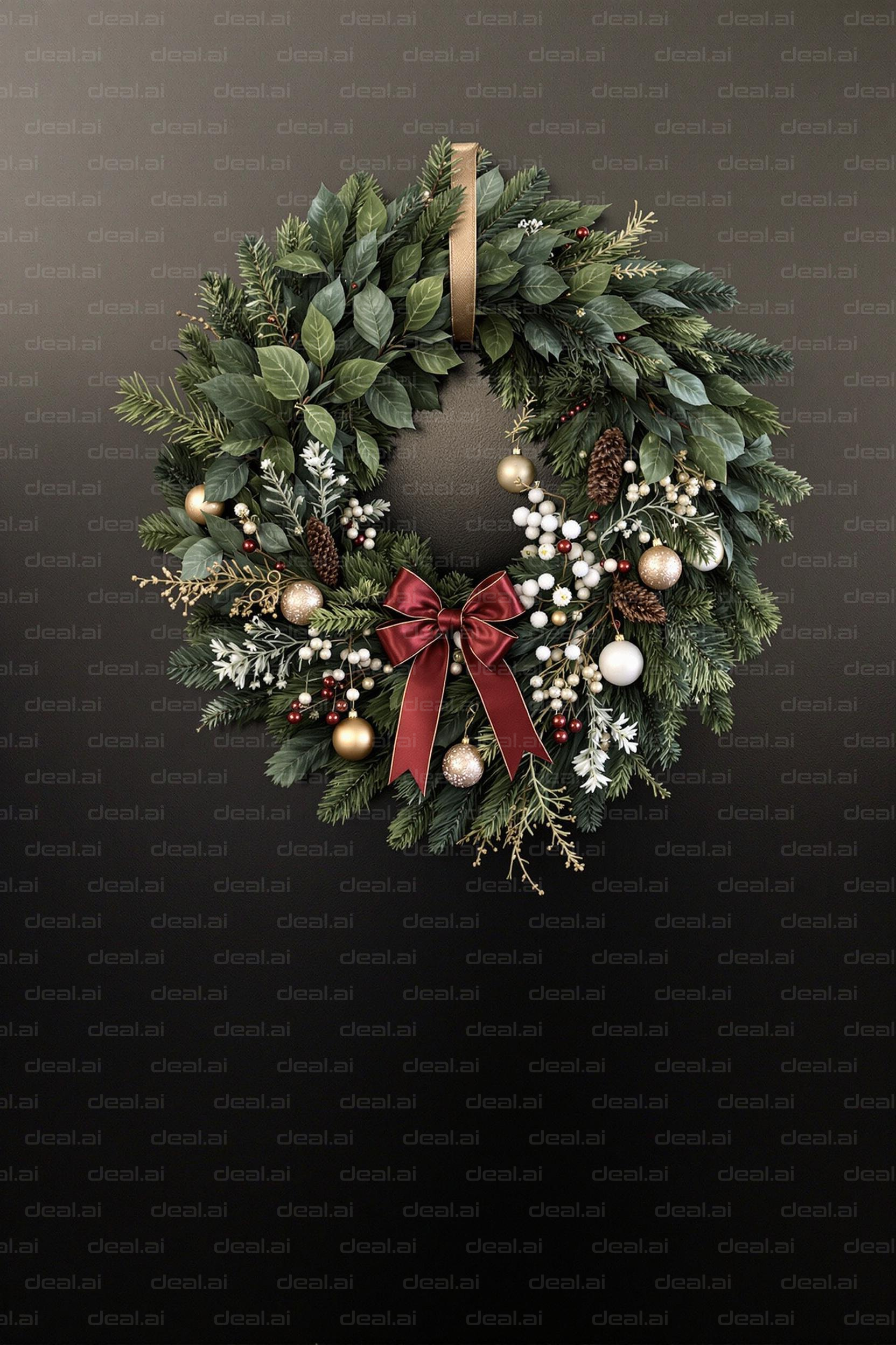 Elegant Holiday Wreath Display