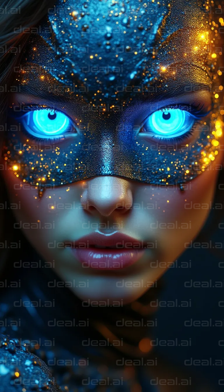 "Enchanted Blue-Eyed Mask"