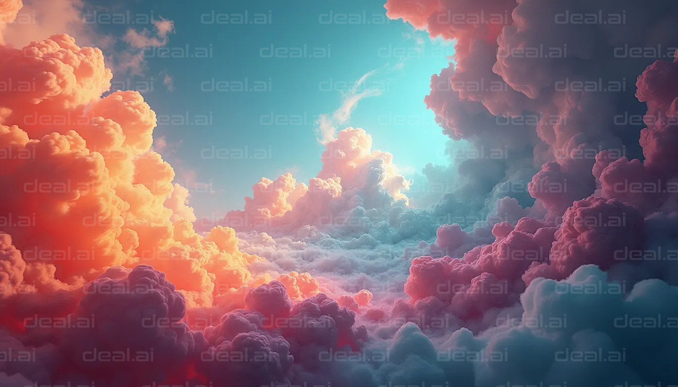 "Dreamy Clouds in Sunset Sky"
