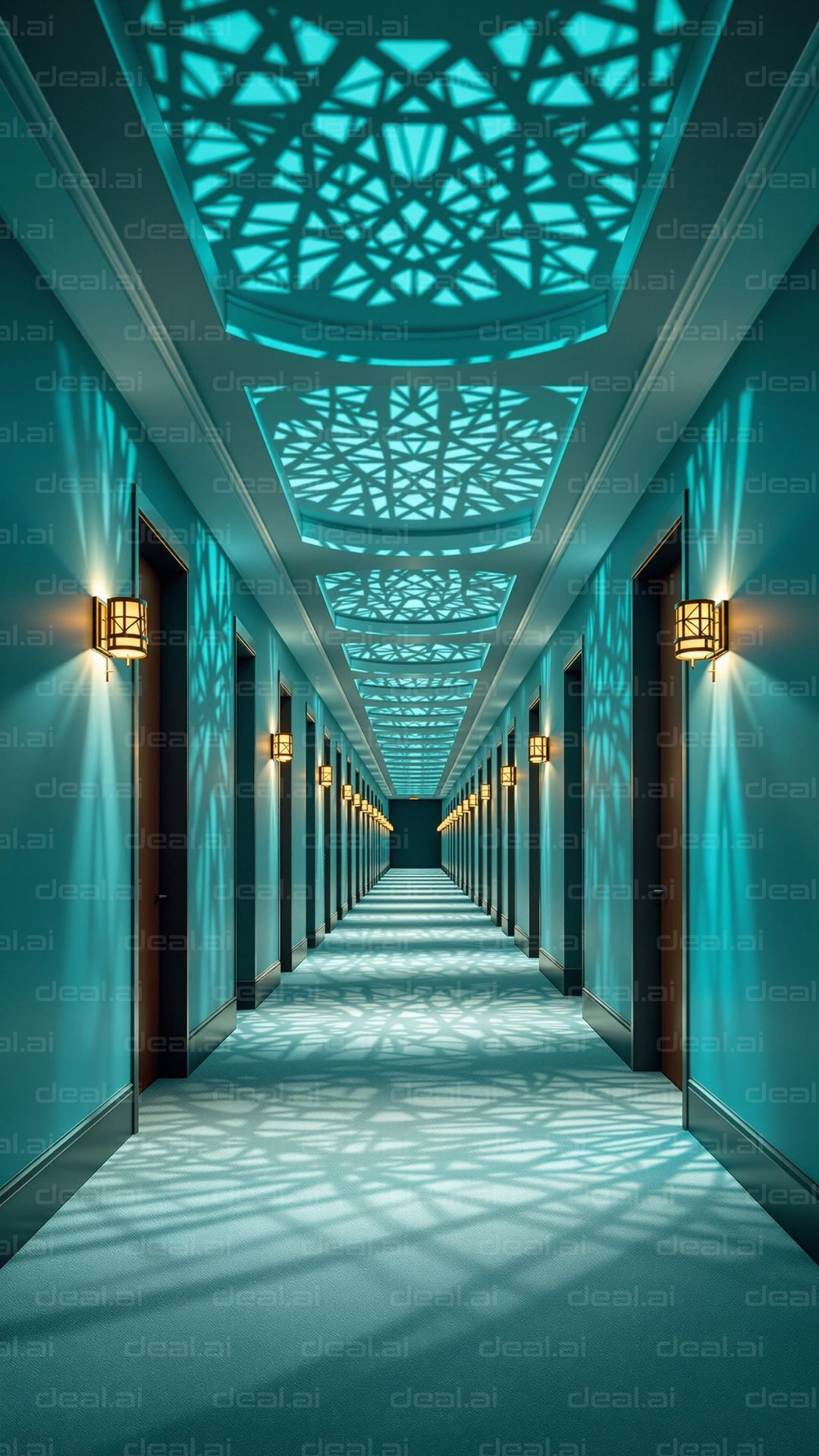 Illuminated Geometric Hallway