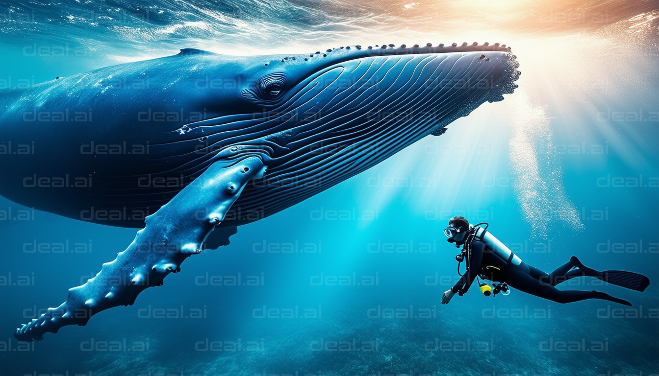 Diver Encounters Majestic Whale