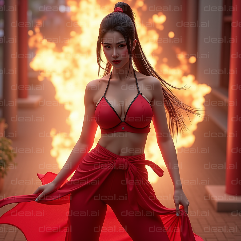 "Fierce Elegance in Red"