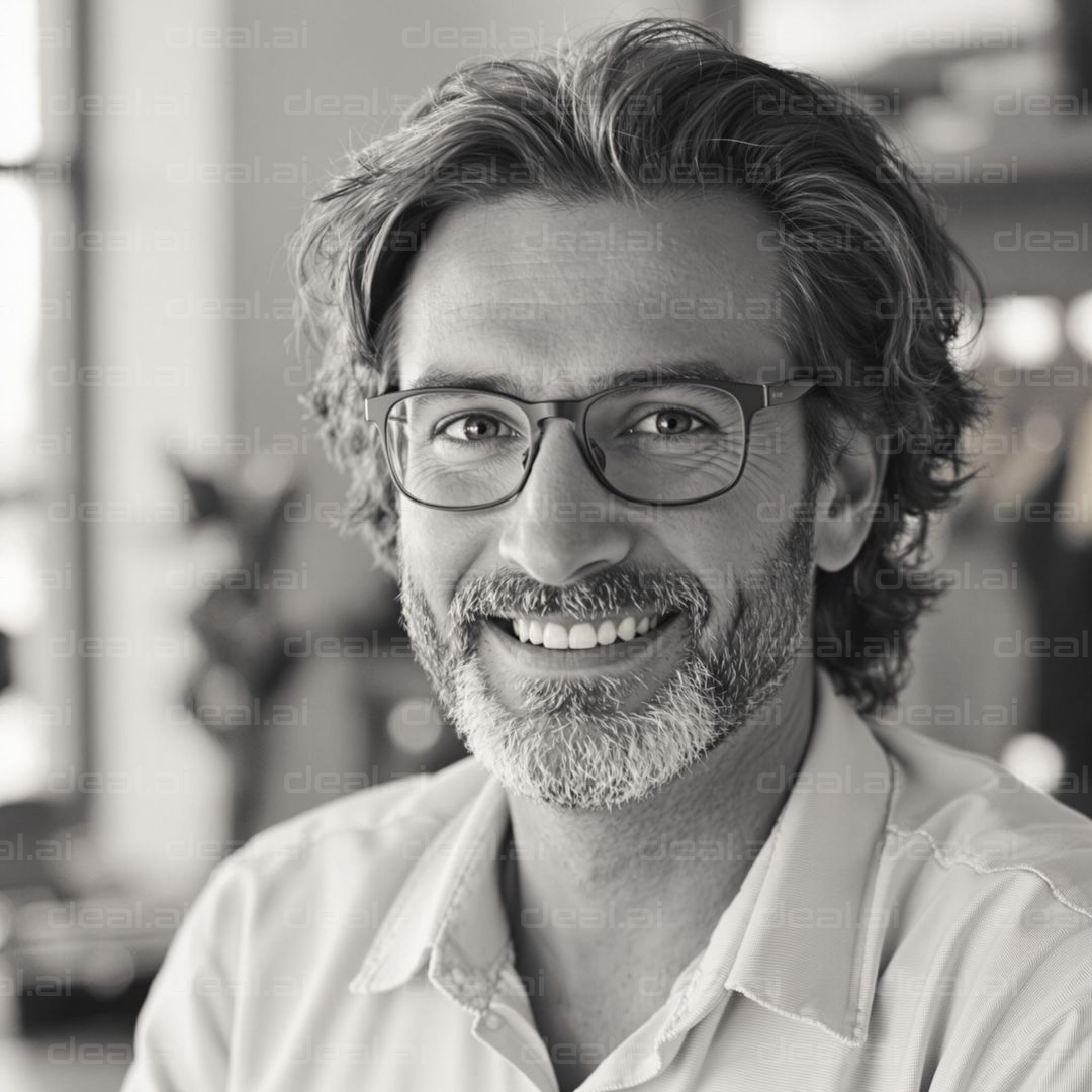 Smiling Man in Glasses