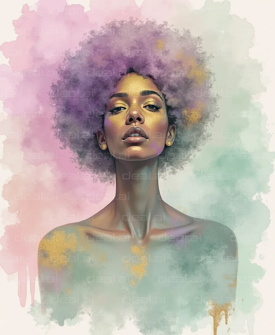 "Dreamy Pastel Portrait Art"