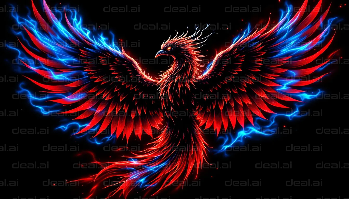 "Fiery Phoenix with Electric Wings"