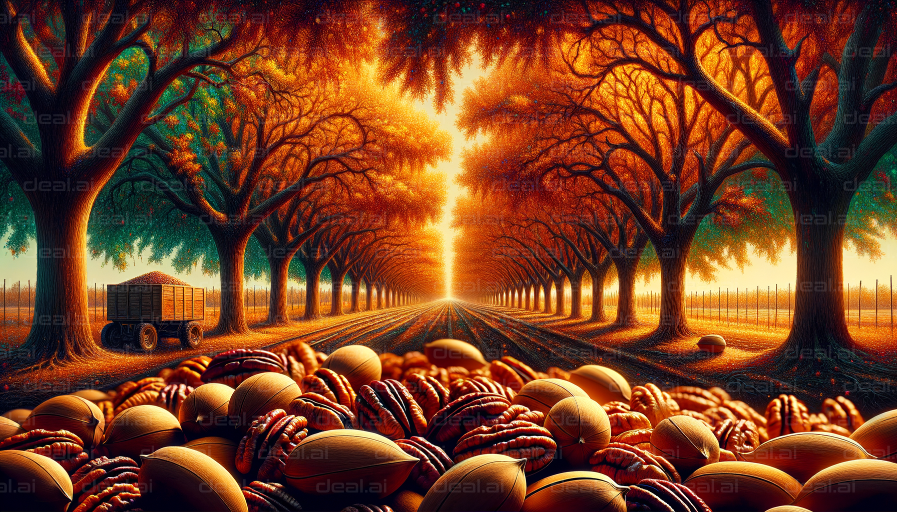 "A Bountiful Pecan Grove Harvest"