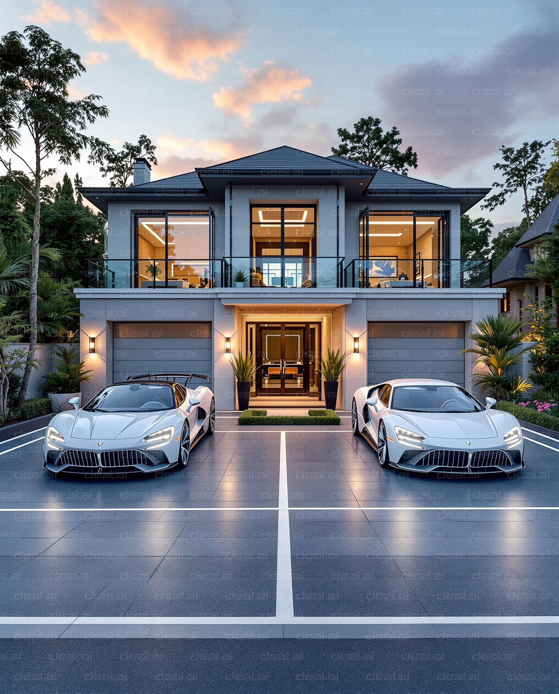 Luxury Home with Sports Cars