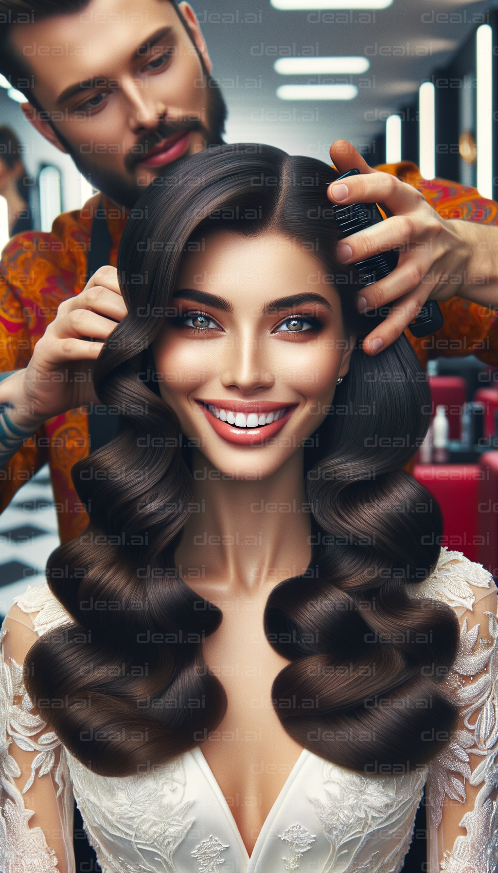 Salon Styling with Glamorous Waves