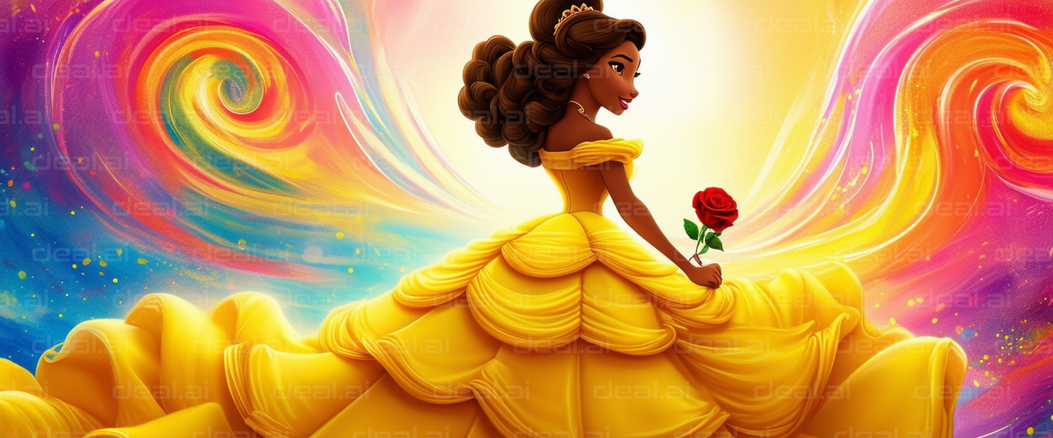 "Princess in Radiant Yellow Dress"