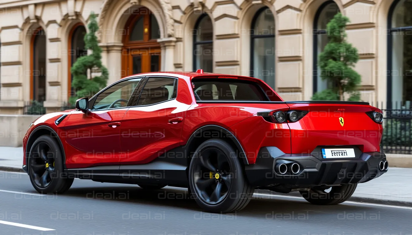 Red Luxury Sport Pickup Truck