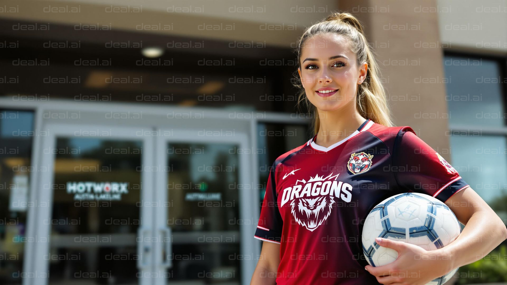 Soccer Player with Team Spirit