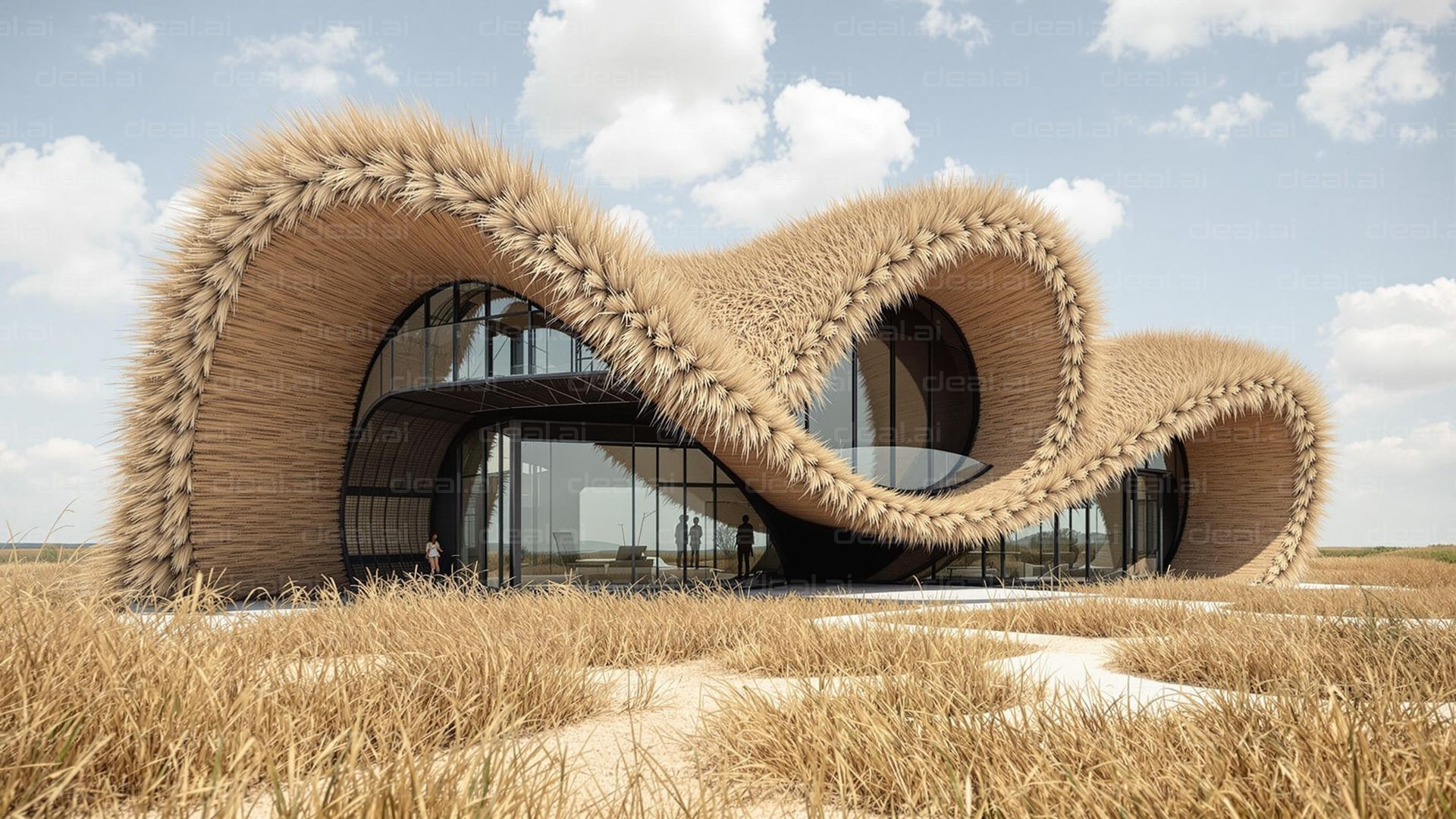 Futuristic Grass-Woven Architecture