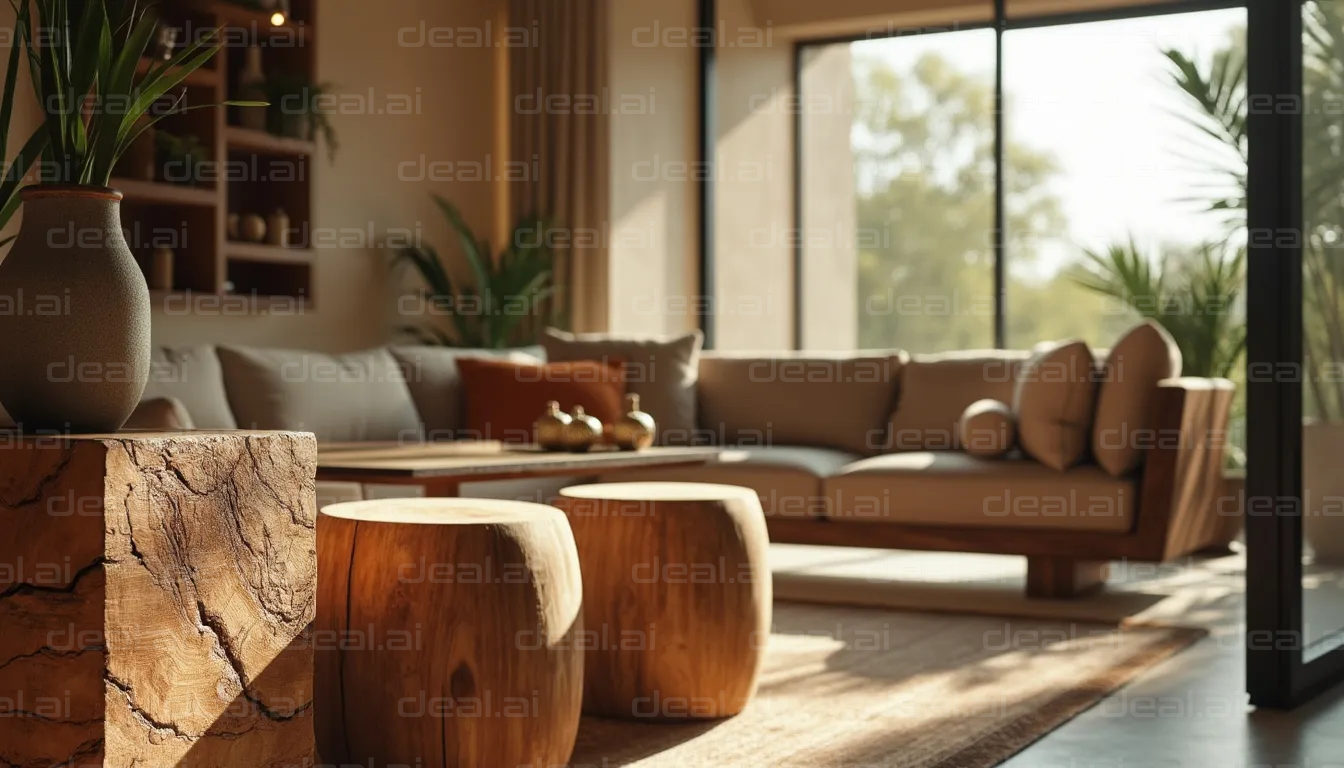 "Cozy Modern Living Room with Natural Light"