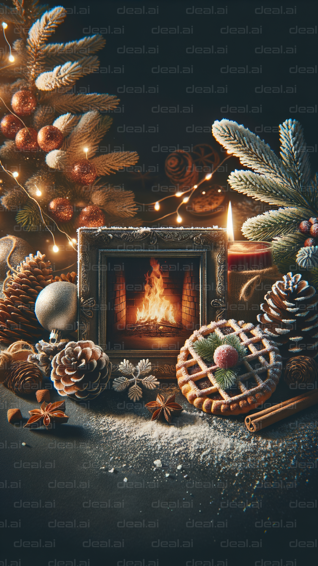 Cozy Christmas: Fireplace and Treats