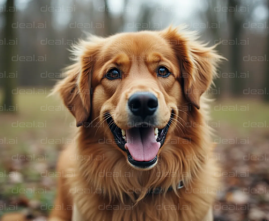 Golden Retriever's Joyful Smile