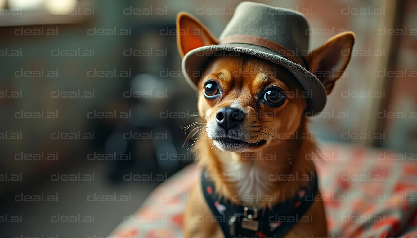 Stylish Dog in a Fedora Hat