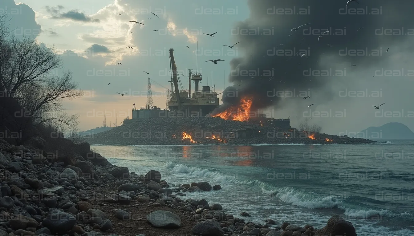 "Industrial Fire by the Sea"