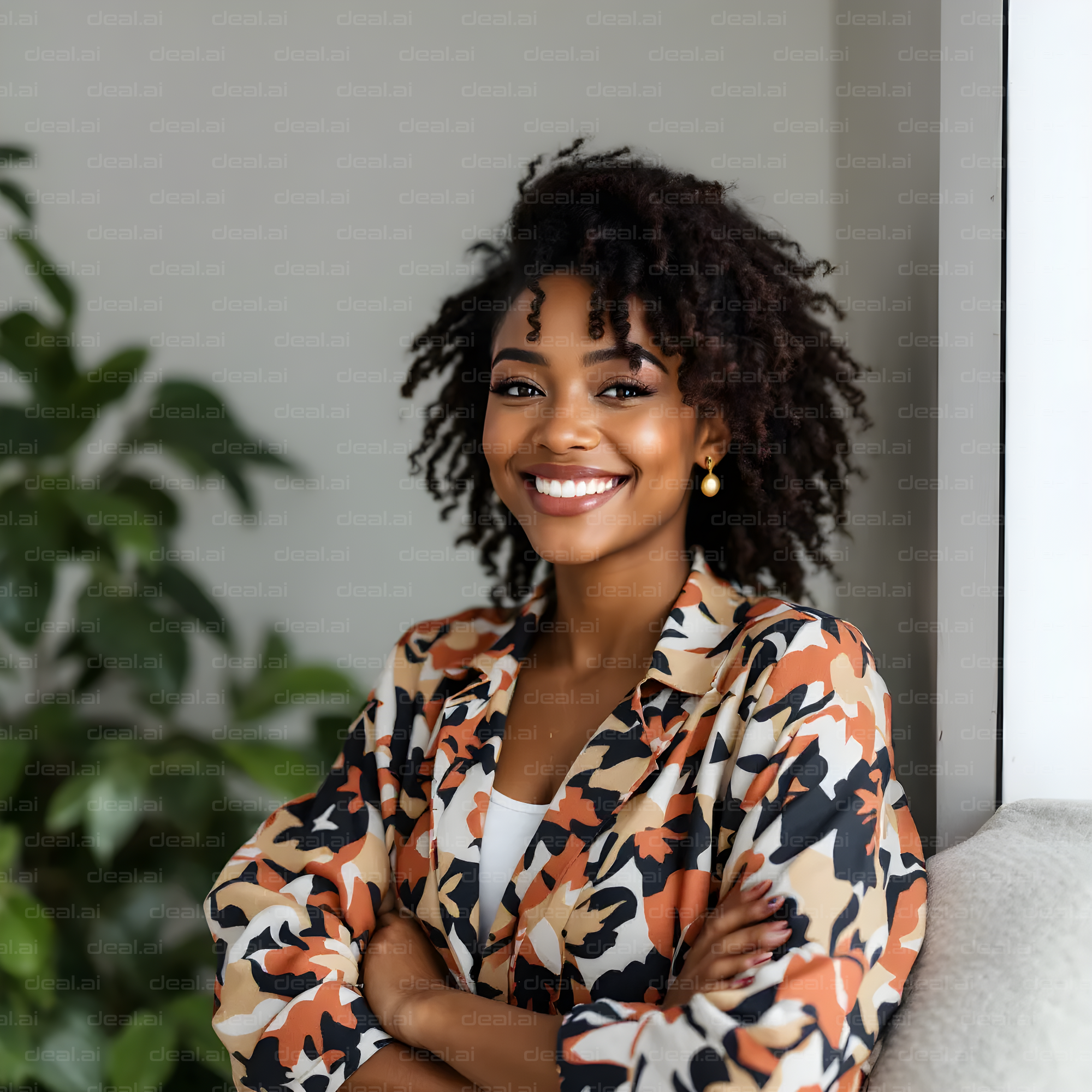 Confident Smile Indoors