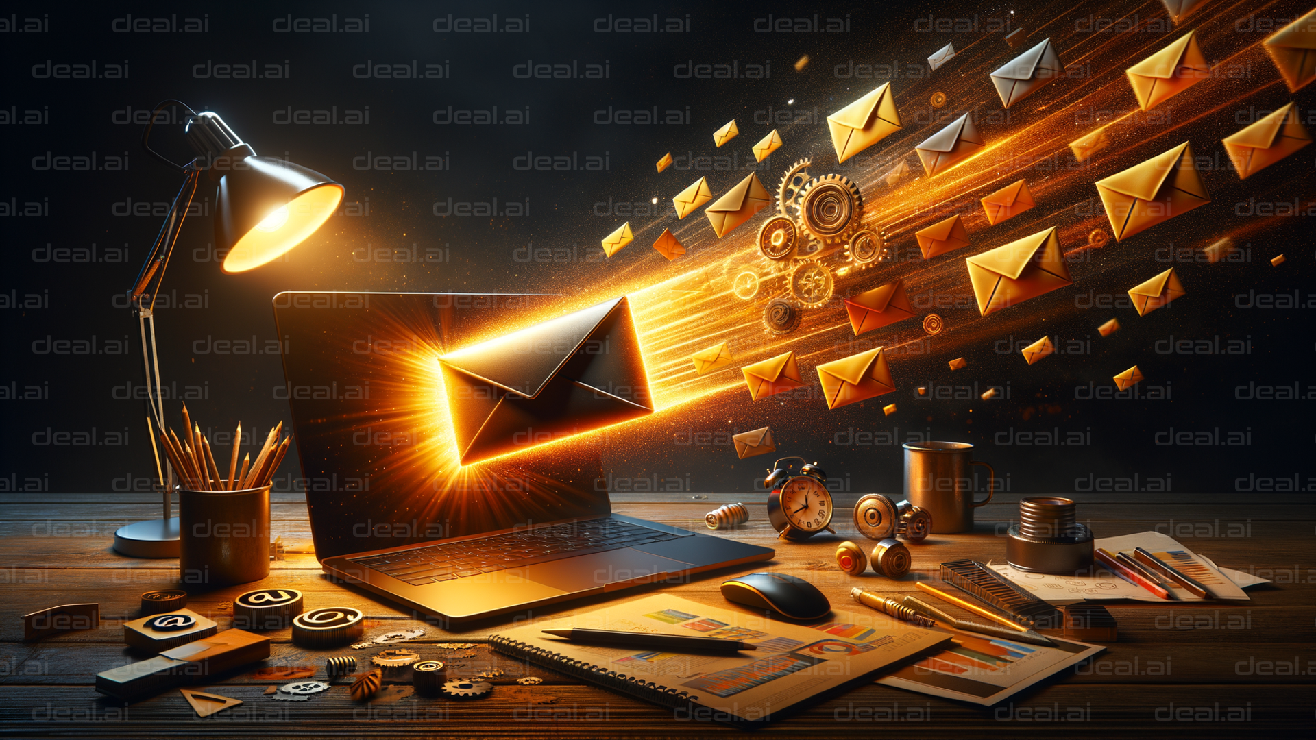 "Email Automation Concept Art"