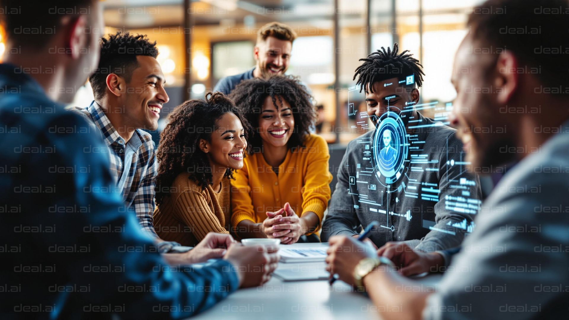 Team Meeting with Holographic Tech