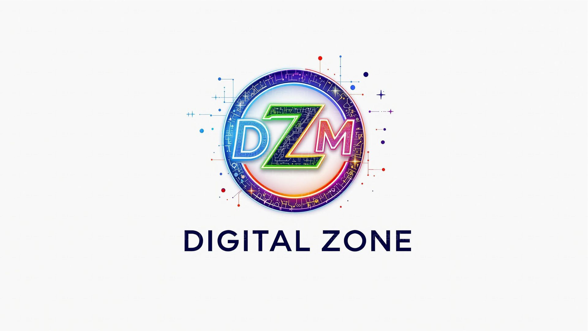 "Colorful Digital Zone Logo"