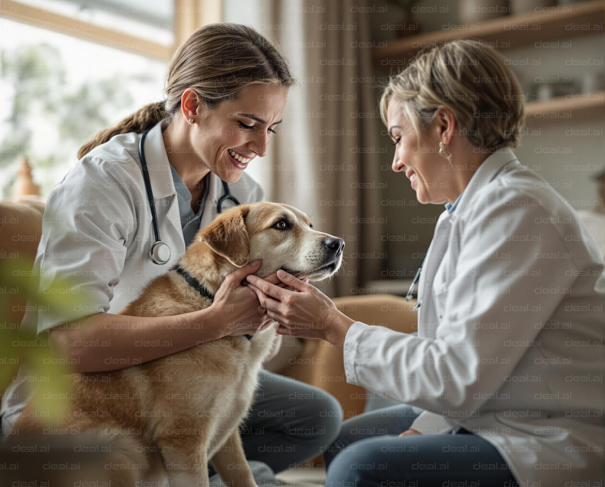 Veterinarians Caring for a Dog