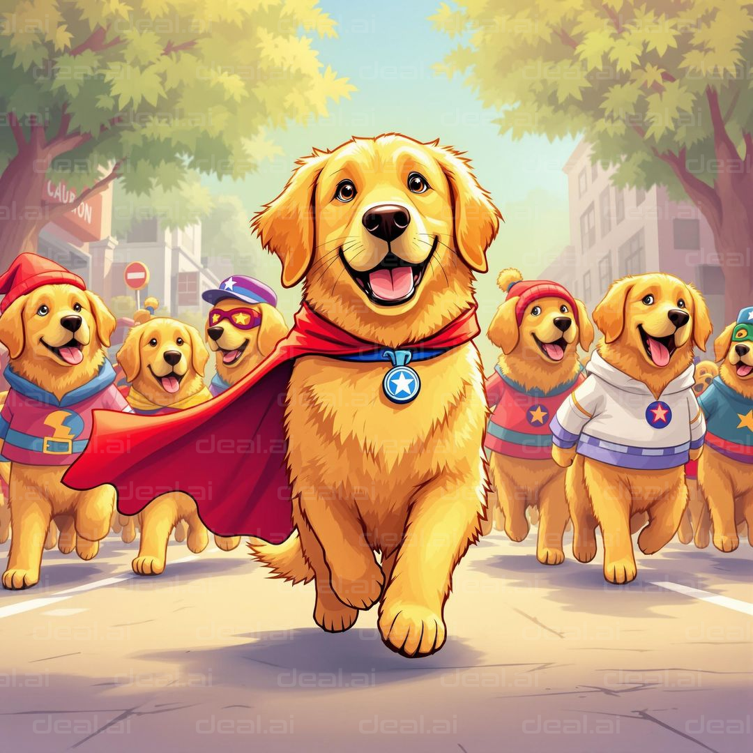 Superhero Dog Squad Parade