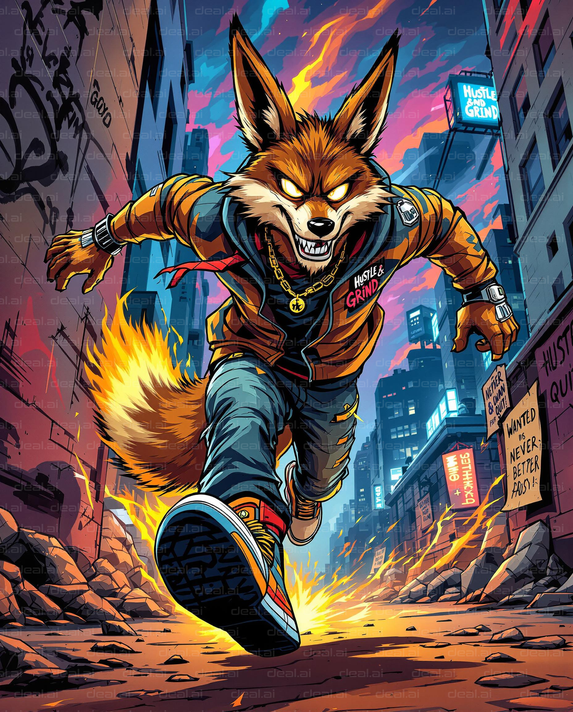 Fiery Fox in the City Chase