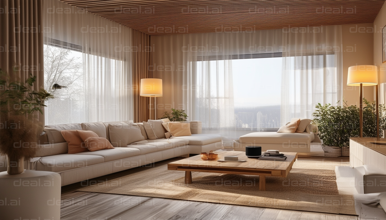 Cozy Modern Living Room with Natural Light