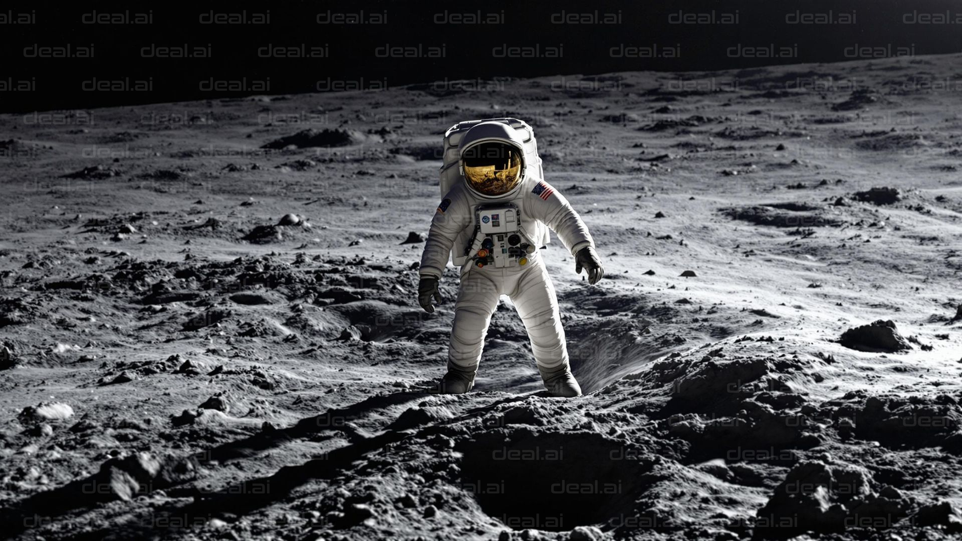 Astronaut on Moon Surface
