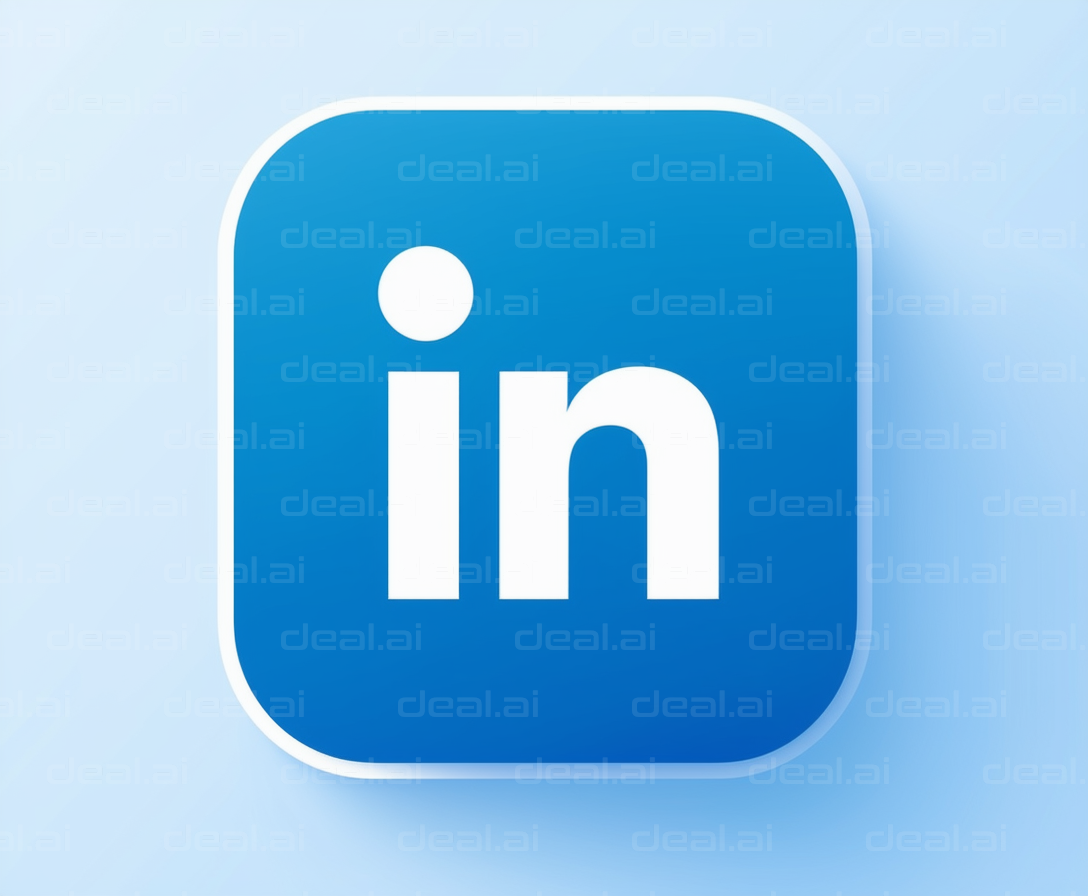 LinkedIn Logo Icon on Blue Background