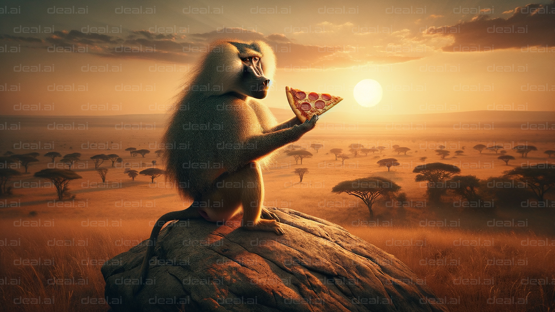Baboon's Pizza at Sunset Safari