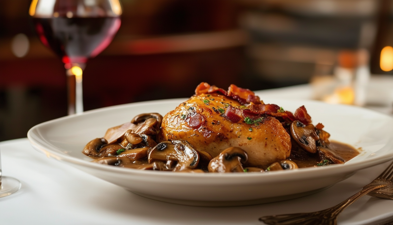 Gourmet Chicken with Mushrooms and Wine